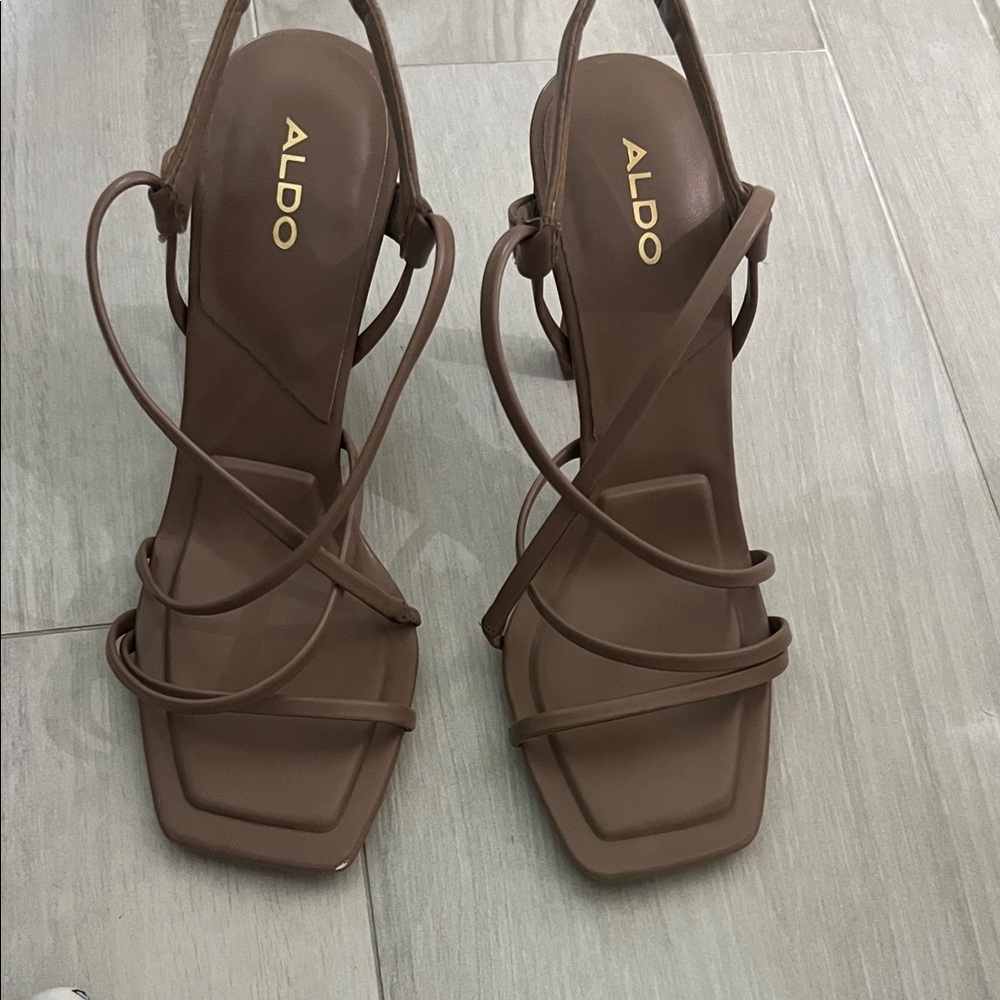 ALDO Women's Tan Strappy Heels
